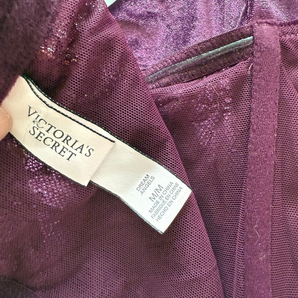 Victoria’s Secret Velvet Purple Bustier Strapless Plunge Bra Crop Top Women M - Picture 4 of 4